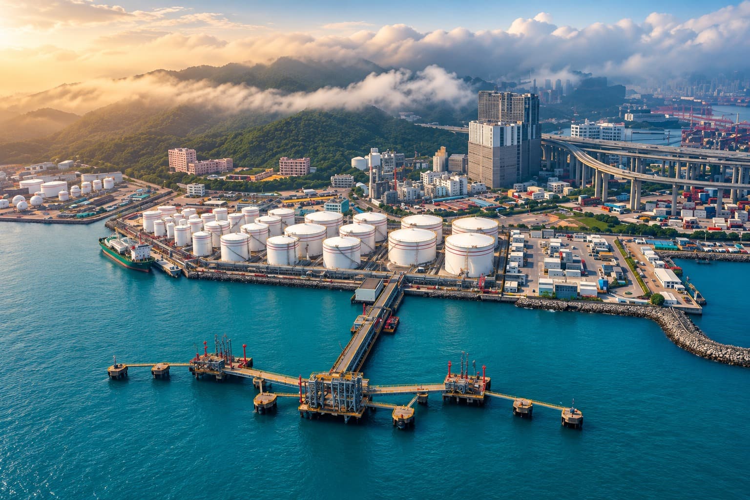 Petroleum storage — a facility of the kind KES supplies and supports.