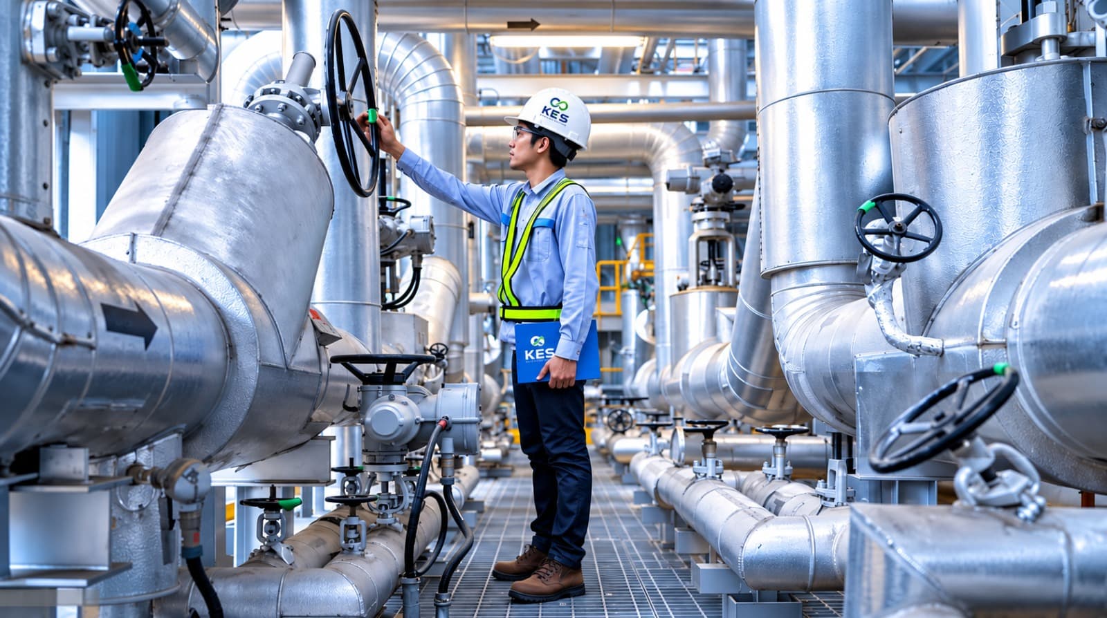 Process industries — a facility of the kind KES supplies and supports.