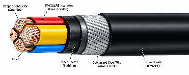 240 sqmm 4-Core Armoured